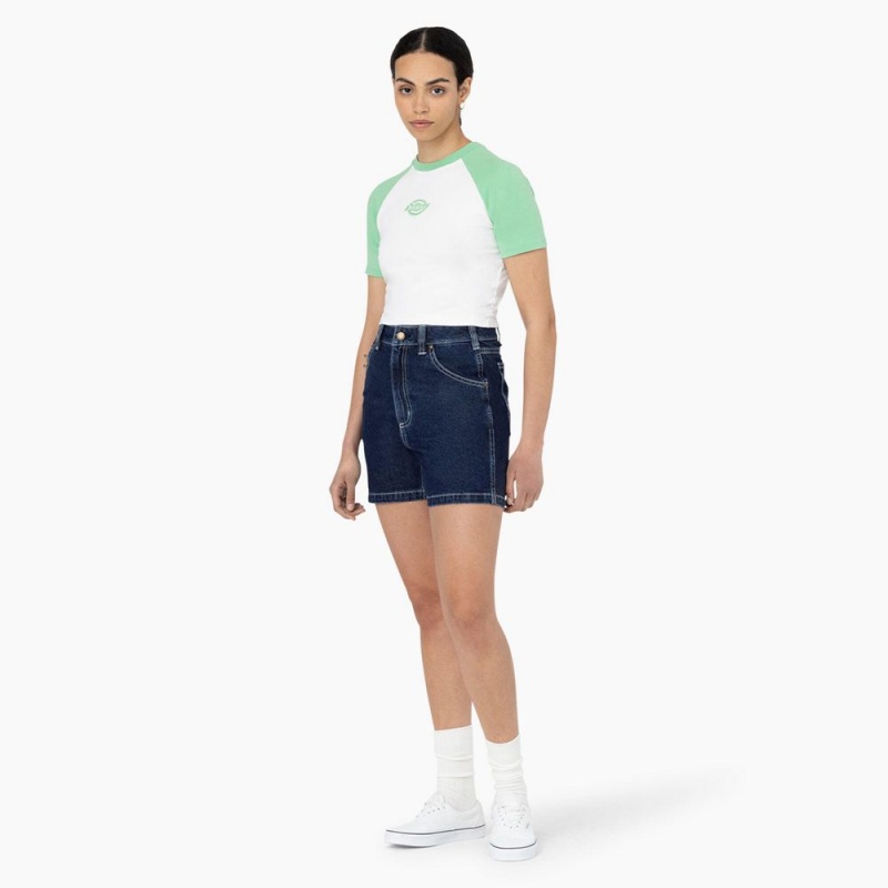 White Women's Dickies Sodaville Cropped T-Shirt | MBO682397