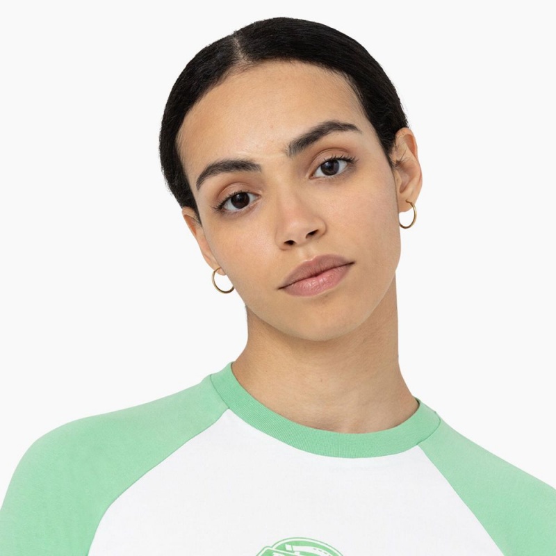 White Women's Dickies Sodaville Cropped T-Shirt | MBO682397