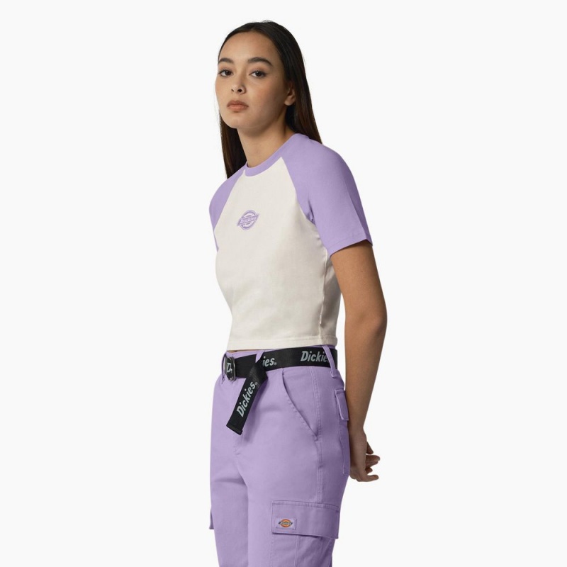 White Women's Dickies Sodaville Cropped T-Shirt | EAS708459