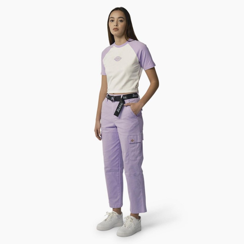 White Women's Dickies Sodaville Cropped T-Shirt | EAS708459