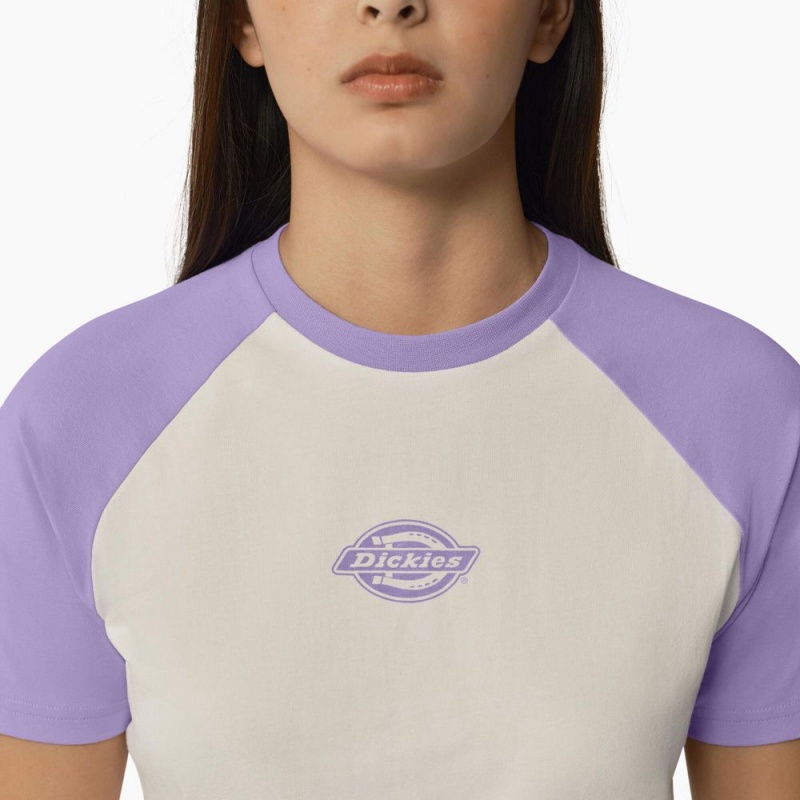 White Women's Dickies Sodaville Cropped T-Shirt | EAS708459