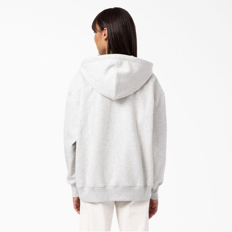 White Women's Dickies Summerdale Hoodie | PNU297405