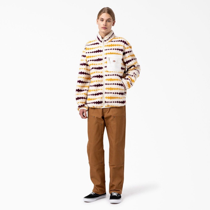 Yellow Men's Dickies Falkville Fleece Jacket | BYU758291