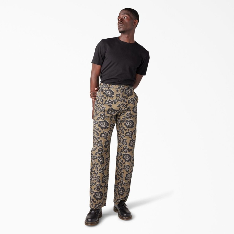 Yellow Men's Dickies Premium Collection Utility Pants | BTF451063