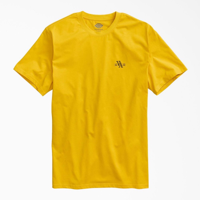 Yellow Men's Dickies Vincent Alvarez Graphic T-Shirt | LEH763592